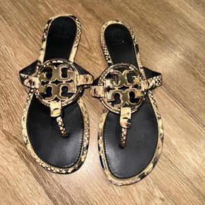 Tory Burch Snakeskin Miller Sandal